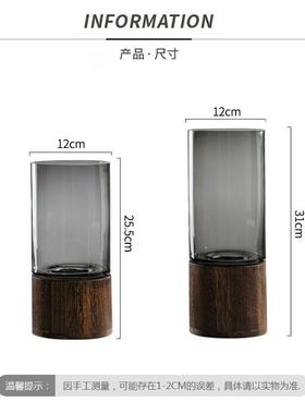 大莅花摆简件约瓶养插花轻奢装饰玻璃花水创意鲜客厅NUV餐桌百合