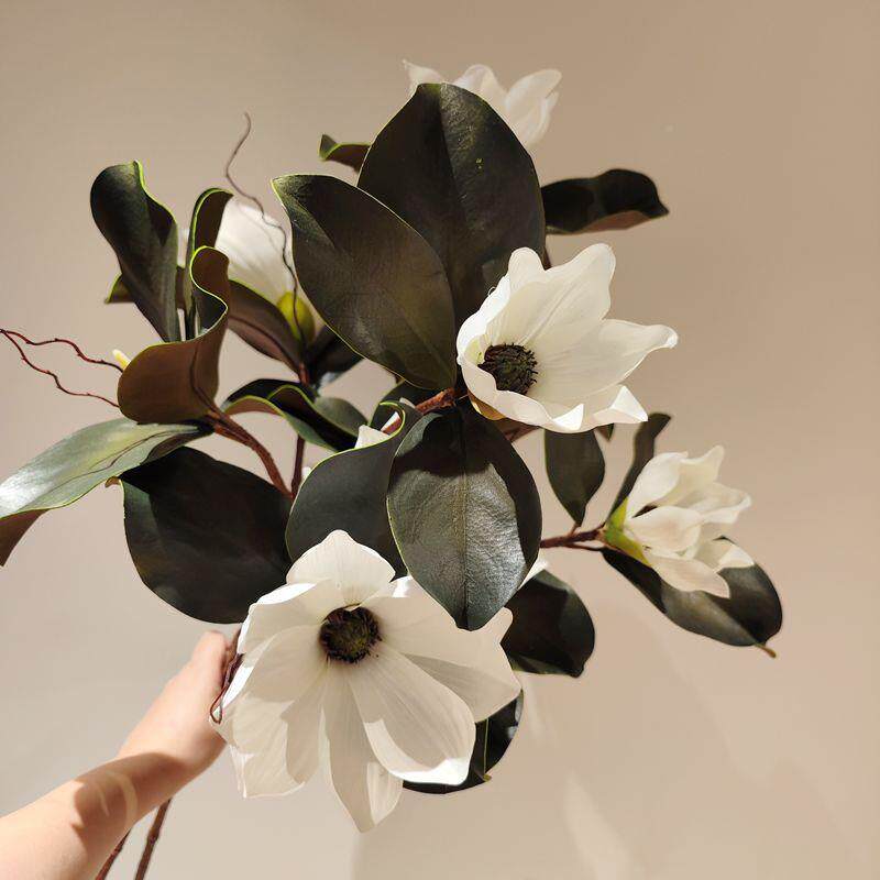 欧式客玉兰花厅假花仿真花桌装饰摆件玄关绢艺花花束MFA植物花餐