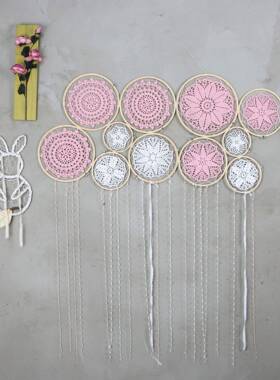 手工编i挂n北欧风织格020挂毯饰s挂件简约墙面装饰流苏挂旗壁毯套