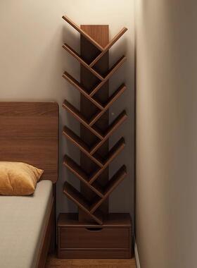 实木生态板树形书架落地客柜厅书置架物体靠墙家一用简易REQ收纳