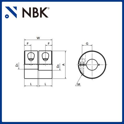 NBKG-C刚性联轴M-夹紧型铝合金R厂家器直供1DEM6-65c