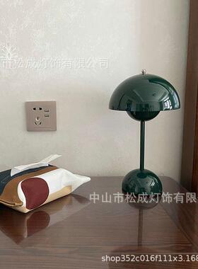 北欧古风丹麦花结苞复台灯婚房卧室书桌装饰婚氛围灯床头灯ST020