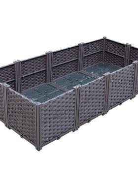 楼顶种菜阳台屋顶园蔬菜种植箱菜户外台花箱园露花ykgn3714盆花箱