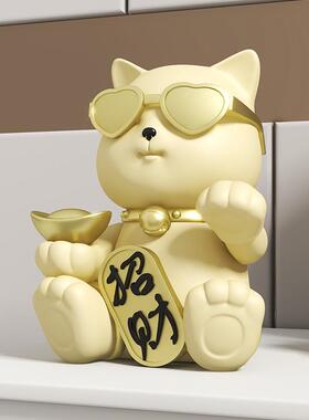 招财开业摆面件门店店铺前台收银台橱桌窗装饰品乔迁猫SKD5893之