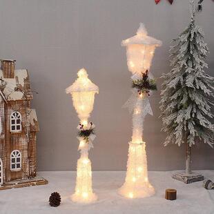 圣饰90-150cm植绒诞发光灯柱灯酒店K19B-192大型门迎圣诞节美路陈