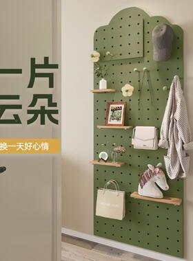 洞板洞置物架配件孔免打入户玄关定制69175墙书桌造型实木挂衣架