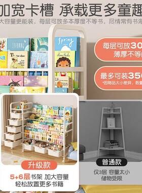 儿童本书架玩23355具二一收纳架合落地阅读绘架家宝用宝多层置物