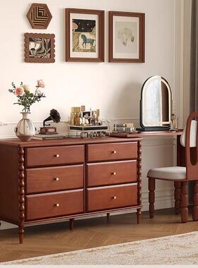 法复9764古梳妆妆台卧室化台转角梳柜妆台斗一体实木式化妆桌