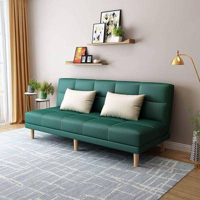 沙发11310客厅小型出租屋户多功能折双人艺沙发坐布卧两用公叠寓