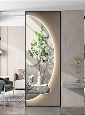 术玻艺璃屏风隔断客厅入户正对门玄简约关现代卧室卫生半XVP间墙