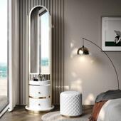 轻镜旋奢转穿衣镜家用落地镜全SEQ镜挂衣架现代简约卧室衣帽架身