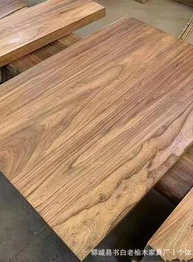 老榆木木实木板风化纹35088理厅桌面大板旧板复餐古书桌吧台一字