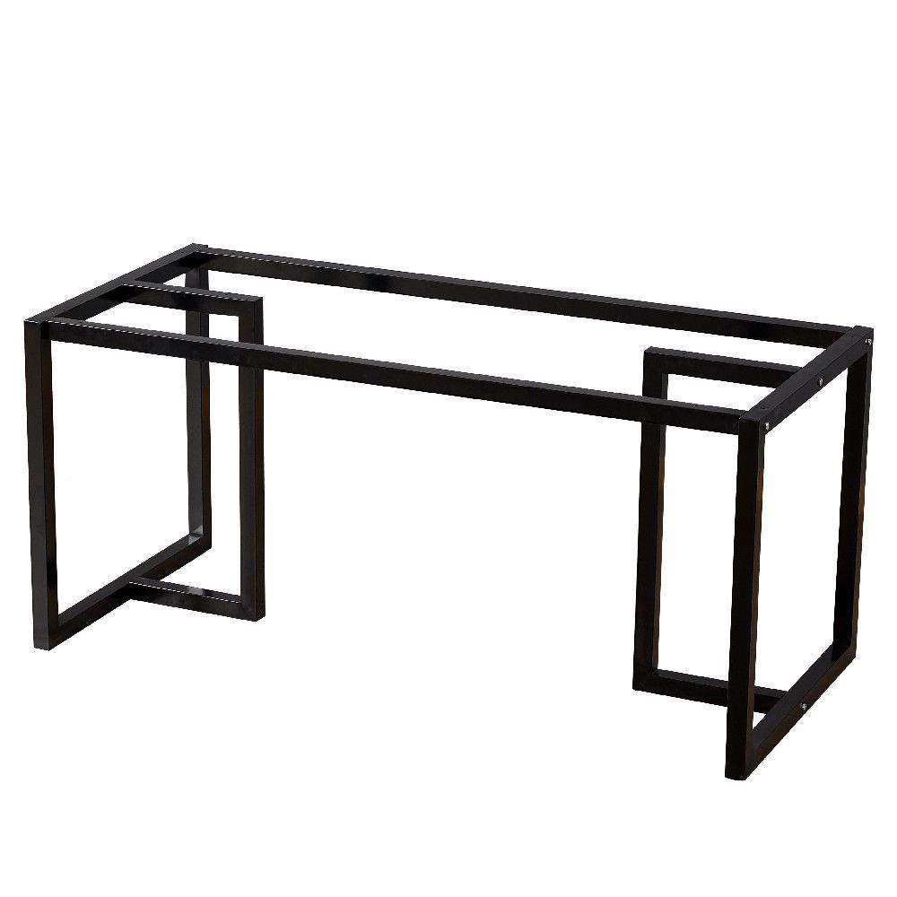 新款3TSt5a4j铁艺桌腿岩公板子架茶几腿长方形桌架支架底办桌座餐