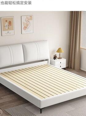 式意实木床科软布1.8米主卧经济型技单双人床包出租屋床1.5mGOO加