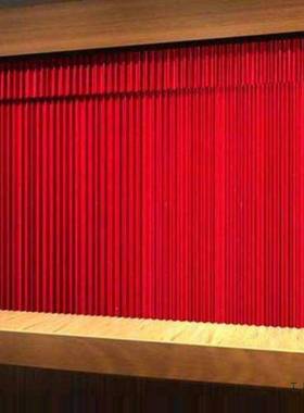 婚庆背景14690幔金丝绒布酒红色背景布纱结宴布置舞婚台幕布拍幔