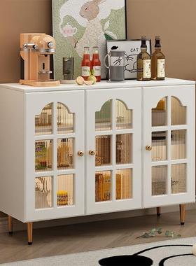 玻璃门餐欧边现边30622柜家用板式客厅储物柜代简约式厨房碗柜收