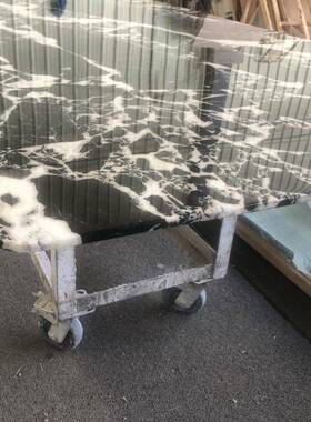 别墅酒天店餐厅拿破仑40406黑然大理圆桌高奢定石餐桌石台面石材