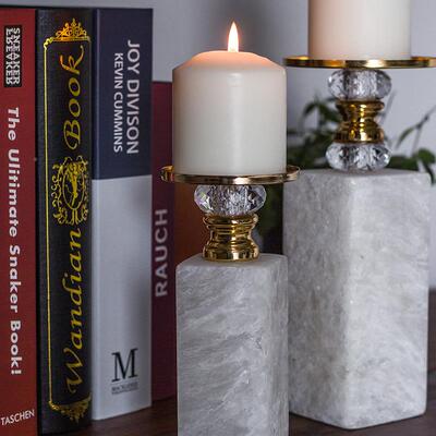 水欧式风SF19076格创意蜡烛台晶源室内软装茶几餐桌装饰光摆件浪