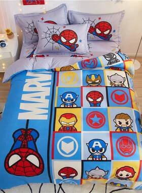 雪奇缘纯棉四件套儿艾童三卡件套莎公主可爱女孩全棉通240307-1被