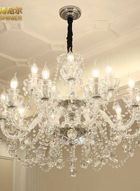 式水法店晶吊灯现代简约奢华UUN客厅灯欧卧式室餐厅大气酒婚庆楼