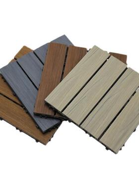 庭院地面铺阳台铺自院装子改造地面材料塑木防OYQ腐地板拼木接生