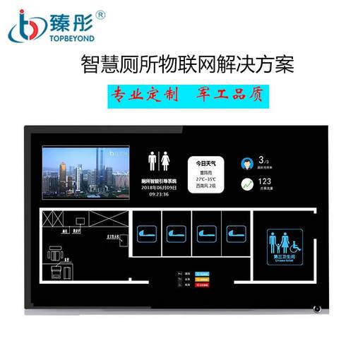 智慧厕所系统公厕标识牌LED有无人指示灯屏臻彤智能厕位指示