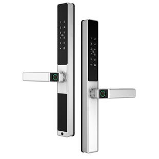 防水指纹锁双面断桥铝纱窗密码锁双层门庭院门铝合金