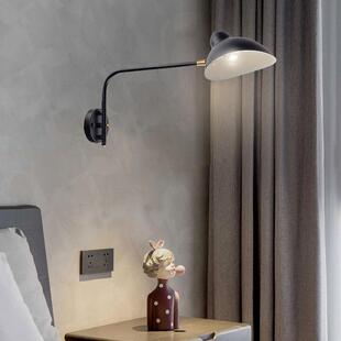 美式铁艺长臂壁灯长杆摇臂张牙舞爪复古鸭嘴餐厅客厅书房护眼灯具