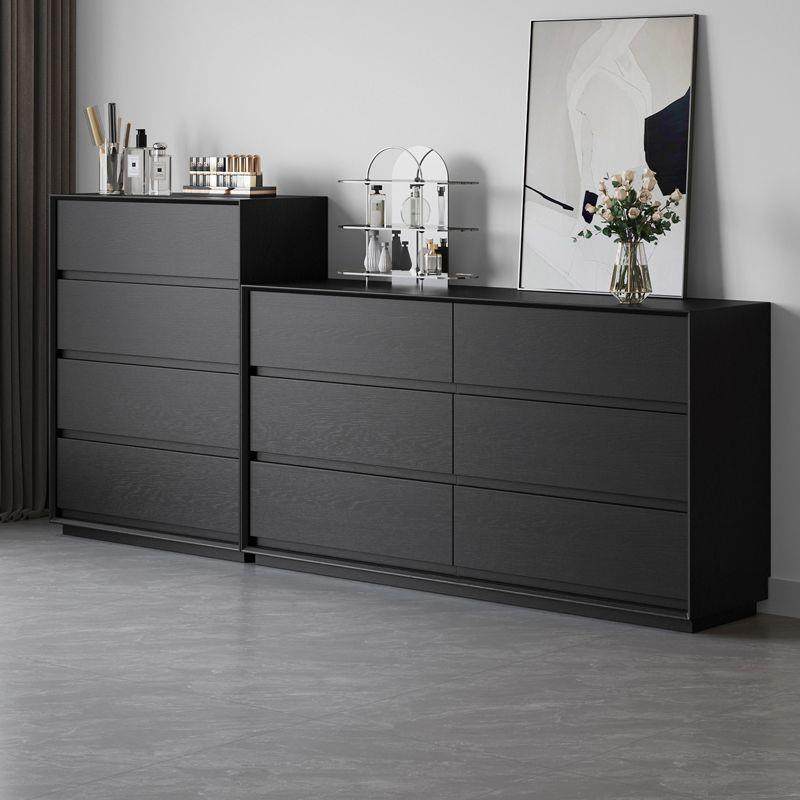 Fls现代简约黑色实木六八斗柜组合极简卧室客厅储物收纳床尾抽屉,网络设备/网络相关,SCSI配件,淘宝优惠券,粉丝福利购,淘宝优惠卷