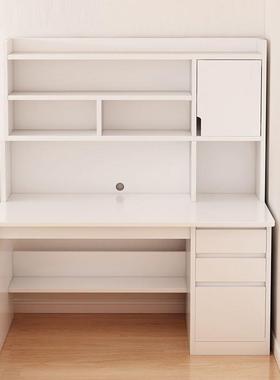 体书架一台式电脑桌书桌带书柜写55142字卧桌室办公桌学生学家用