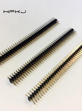 厂家直供2.接54mm单排双R排针排母电子连器2*40EMAp双排H镀金OS排