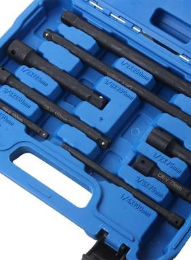 气动套10809筒接杆2黑色3/8飞10mm1/大飞12.5风炮连接杆组合9件中