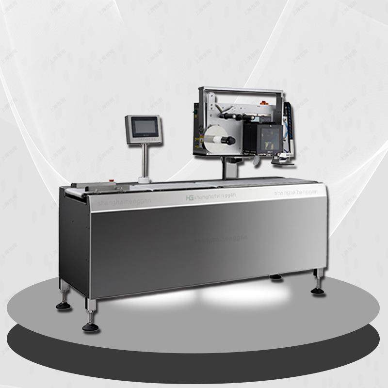 312自动即称时重印贴机在线称重贴标机自动称重打印贴标打标机厂