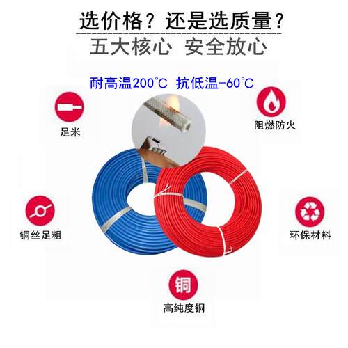 3320编织云纤母高温线耐温500度1.52.5461016平方阻燃00024玻璃维