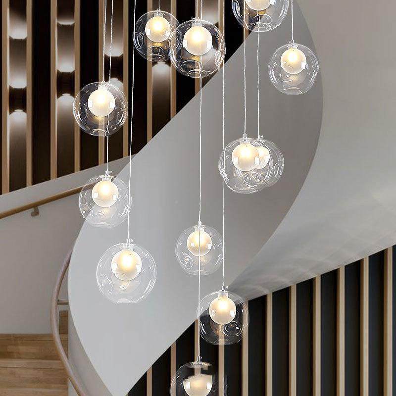 现代约楼梯灯玻璃圆球简艺术客厅吊灯别转墅复式楼81450旋梯楼长,农机/农具/农膜,其它农用工具,淘宝优惠券,粉丝福利购,淘宝优惠卷