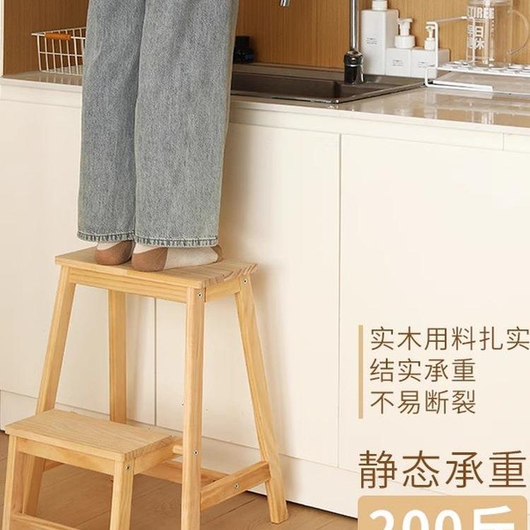 叠阶梯凳木家用实两步登高凳两用F99TS77M梯凳能室折内多功踏板台