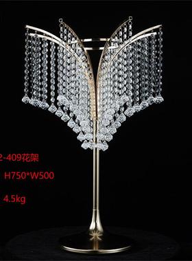 水晶冰条礼堂装桌器主桌花器LSM酒店婚庆亚克力桌面花摆件婚饰道