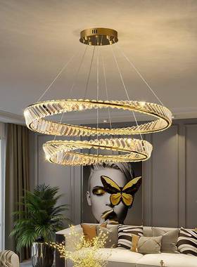 环形意式14682轻奢款水晶大吊灯客主灯设计师卧室餐后现代厅简厅