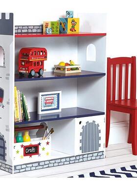 童书架卡通学21752生书桌简易置物架自组合书柜由玩收儿纳小具柜