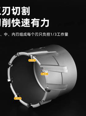 钢板空心钻3取5mm深孔磁力钻芯钻头钢板钻金属不YAJ锈钢打孔开孔