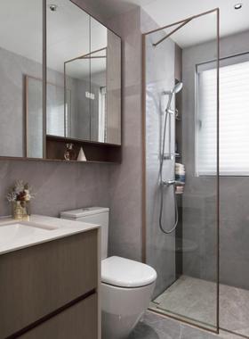 整43236淋浴房简一体式家用移动玻体弧璃门洗澡间沐浴房易扇形防