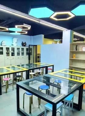 儿童美术画室桌27370子童画画桌手工儿桌幼儿园小学桌子法书桌钢