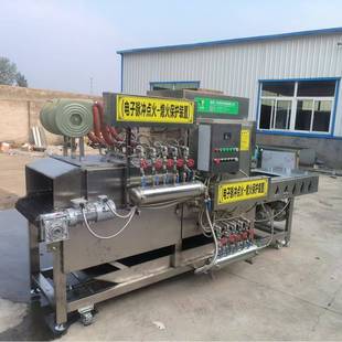 不自动锈钢连续式毛烧毛机44140不锈钢猪头猪蹄烧毛机燎设备全撩