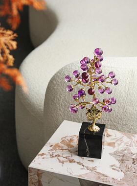 柜现代欧式轻奢高萄Z06980-1档摆件紫色葡客厅酒装办公室家居桌面