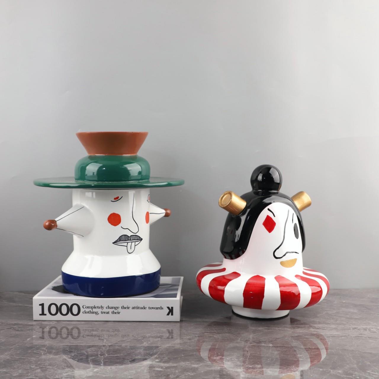 现代约卡通抽象花魁1782饰物艺术摆件客人厅卧室玄关电视柜家居装