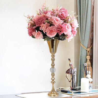 器婚庆落地花道具艺路引喇叭铁晶欧55550式酒店装饰主桌水创意插