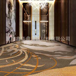 可定制图K(037素案1200满铺克印花雅走道地毯阻燃簇绒酒店通道地