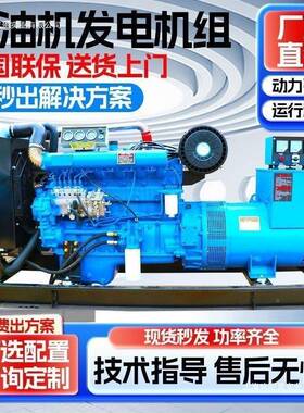 柴2961油发电机380220四缸5组0千瓦发电机0kw40kw75k3w100k/w养殖