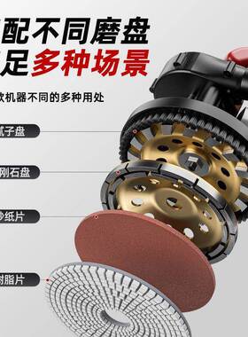 跨境压机墙机电动粗刨LHP机死无尘无角墙皮地面凝去皮翻新混土刨