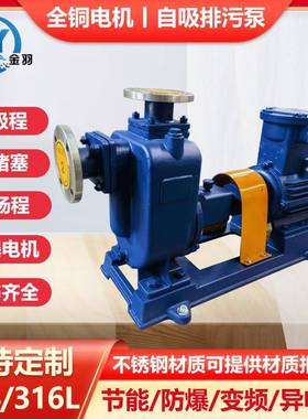 1连50ZWL180INL-38直无式高吸程堵自吸排污泵小体积移塞动式自吸